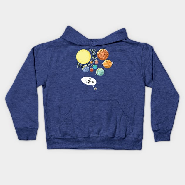 so are we cool again pluto 1 Kids Hoodie by soanem